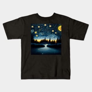 Starry Night Fills Your Dreams Kids T-Shirt